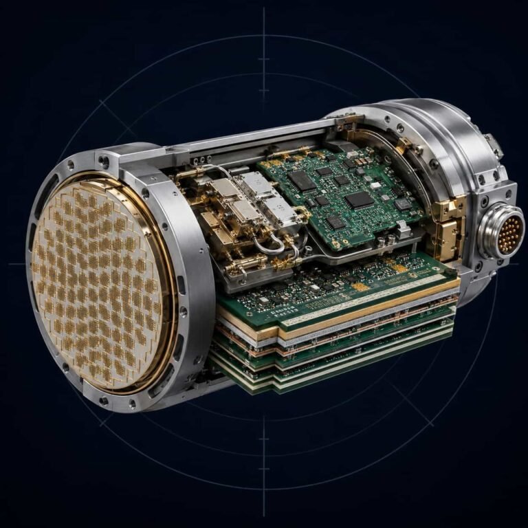 Featured image for missile guidance PCB guide showing high frequency Rogers RO3003 RT5880 circuit board used in missile seeker radar homing and guidance electronics