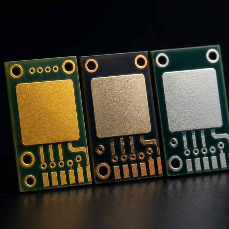 Featured image for surface finish guide comparing ENIG ENEPIG and immersion silver specifications for high frequency RF microwave and aerospace defense PCB