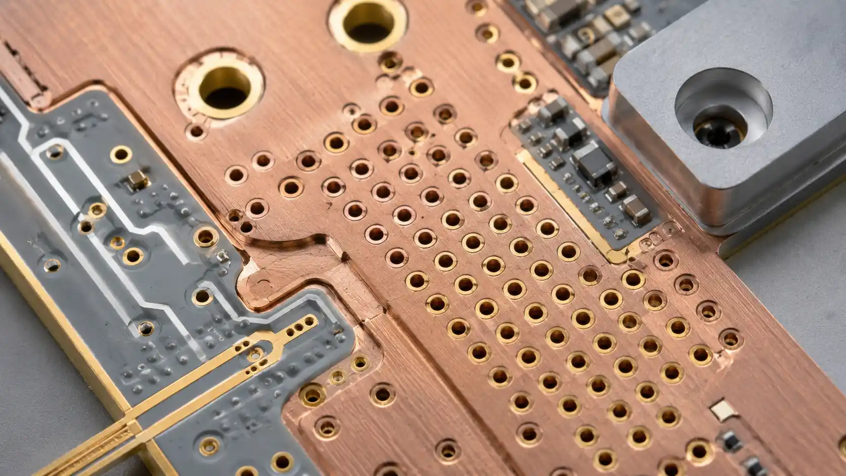 Rogers PCB panel utilization review with multiple RF PCB units tooling holes impedance coupon and copper traces