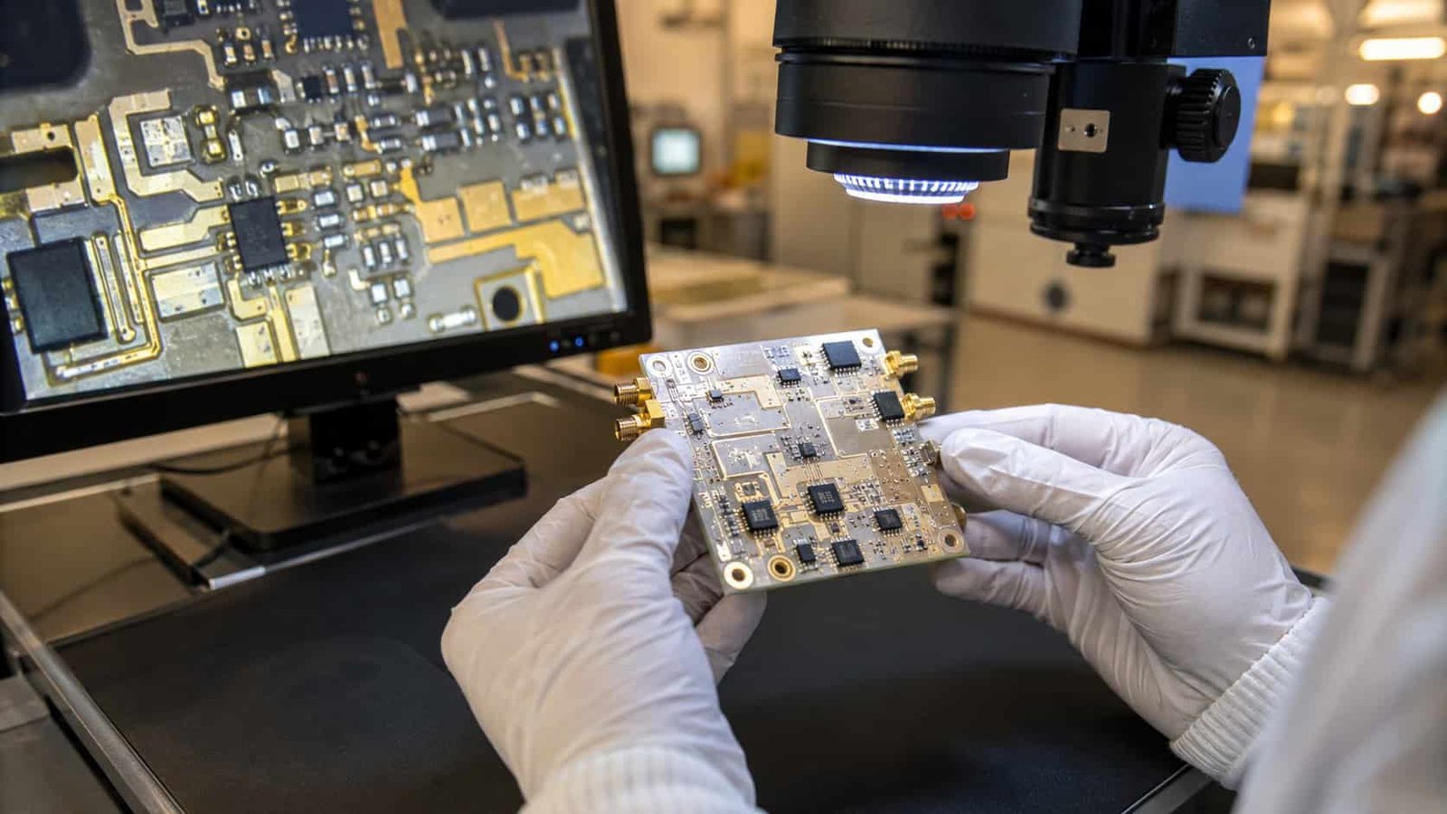 Riching PCB factory producing Rogers RO6010 high dielectric constant ceramic PTFE PCB with plasma activation and controlled impedance verification for compact antenna and filter applications