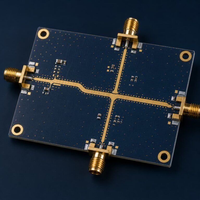 Rogers RT5880 PCB guide showing RT5880 PTFE glass laminate for electronic warfare EW SIGINT wideband 2 to 18 GHz and W-band 77GHz circuit board applications