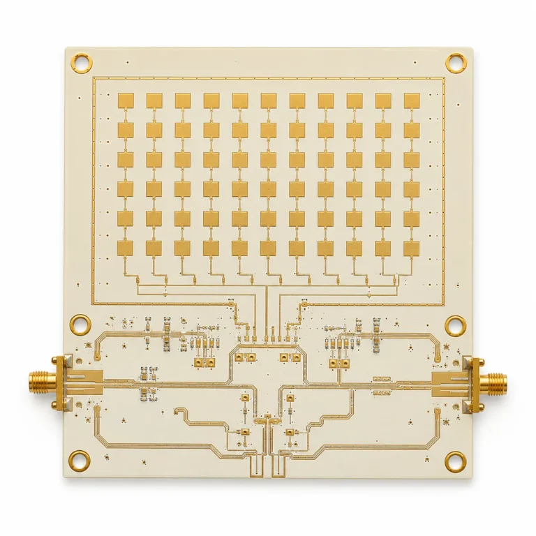 Ka-band PCB on Rogers RO3003 PTFE substrate for satellite communication