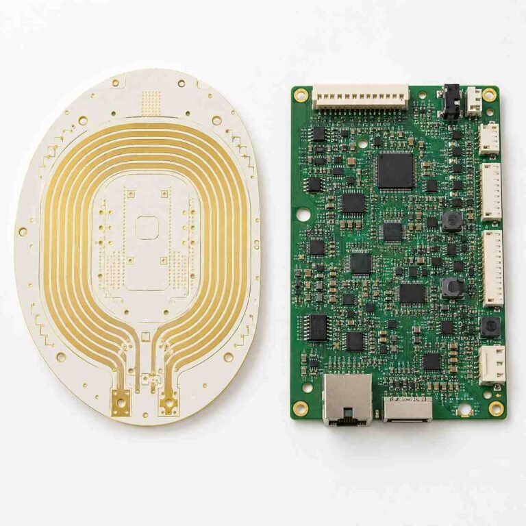 Medical PCB manufacturer showing ISO13485 certified RF coil PCB and medical device circuit boards on Rogers substrate